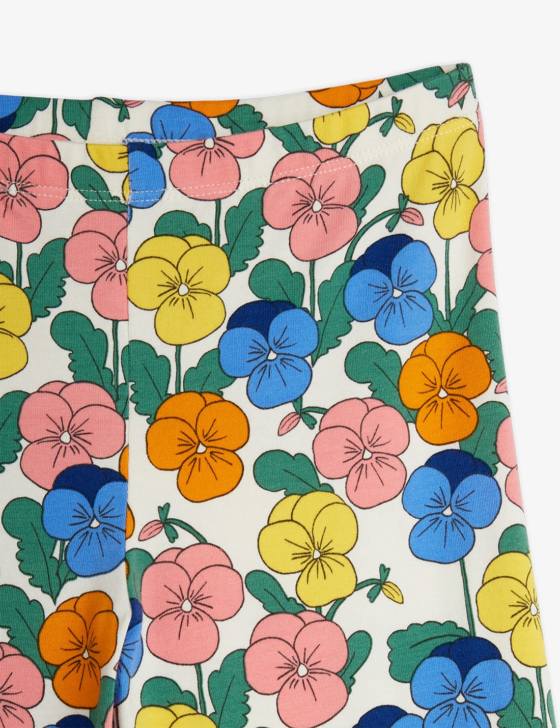 Mini Rodini Violas AOP Flared Trousers - Spodnie dzwony z organicznej bawełna - obrazek 2